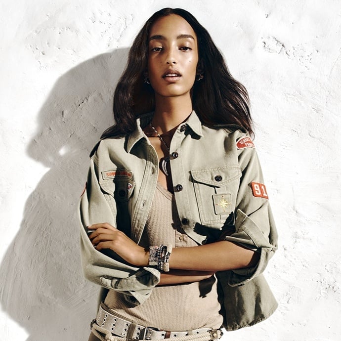 Image of model in Isabel Marant outfit